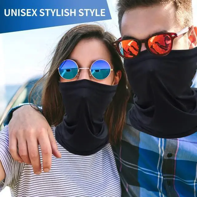 Alt view image 3 of 7 - SHEVERCH 2 pack Pink Neck Gaiter Mask for Men Women UV Sun Protection Windproof Gator Face Cover Scarf Fishing Cycling Hiking Ski