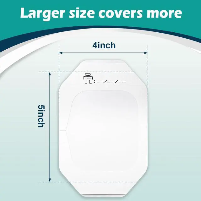 Alt view image 2 of 7 - Transparent Film Dressing 4" x 4.75" Box of 30 - Waterproof Bandages for Swimming, Showering, Wounds, Post Surgical Shower or IV Shield, Tattoo Aftercare Bandage, Scar Therapy, Adhesive Patches
