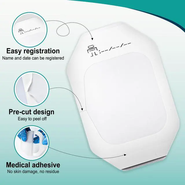 Alt view image 3 of 7 - Transparent Film Dressing 4" x 4.75" Box of 30 - Waterproof Bandages for Swimming, Showering, Wounds, Post Surgical Shower or IV Shield, Tattoo Aftercare Bandage, Scar Therapy, Adhesive Patches