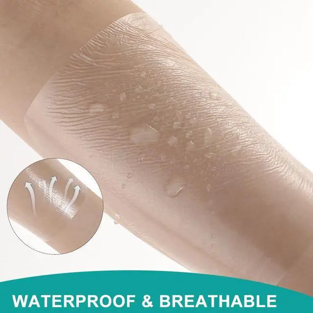 Alt view image 4 of 7 - Transparent Film Dressing 4" x 5" Waterproof Wound Bandage Adhesive Patch for Post Surgical Shower IV Shield 20 Packs