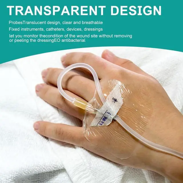 Alt view image 6 of 7 - Transparent Film Dressing 4" x 5" Waterproof Wound Bandage Adhesive Patch for Post Surgical Shower IV Shield 20 Packs