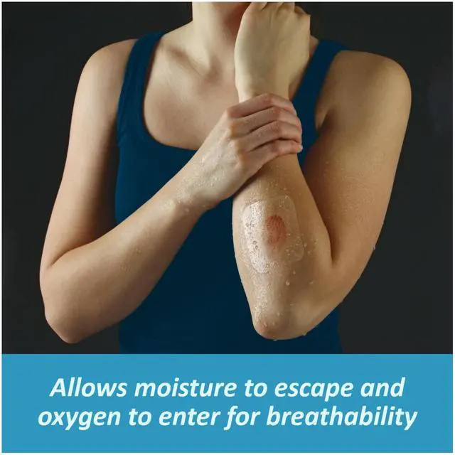 Alt view image 3 of 7 - Nexcare Tegaderm Waterproof Transparent Dressing, Dirtproof, Germproof, Provides Protection To Minor Burns, Scrapes, Cuts, Blisters And Abrasions, 2.375 x 2.75 in, 8 Count
