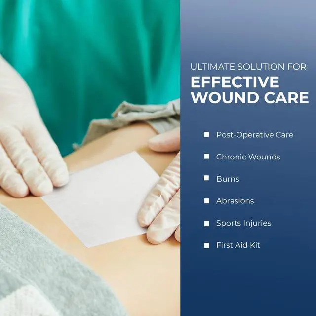 Alt view image 3 of 5 - MED PRIDE Sterile Non Stick Pads for Wound Care and Wounds, Highly Absorbent, Painless Removal, Individually Wrapped (3x4 Inch (Pack of 100))