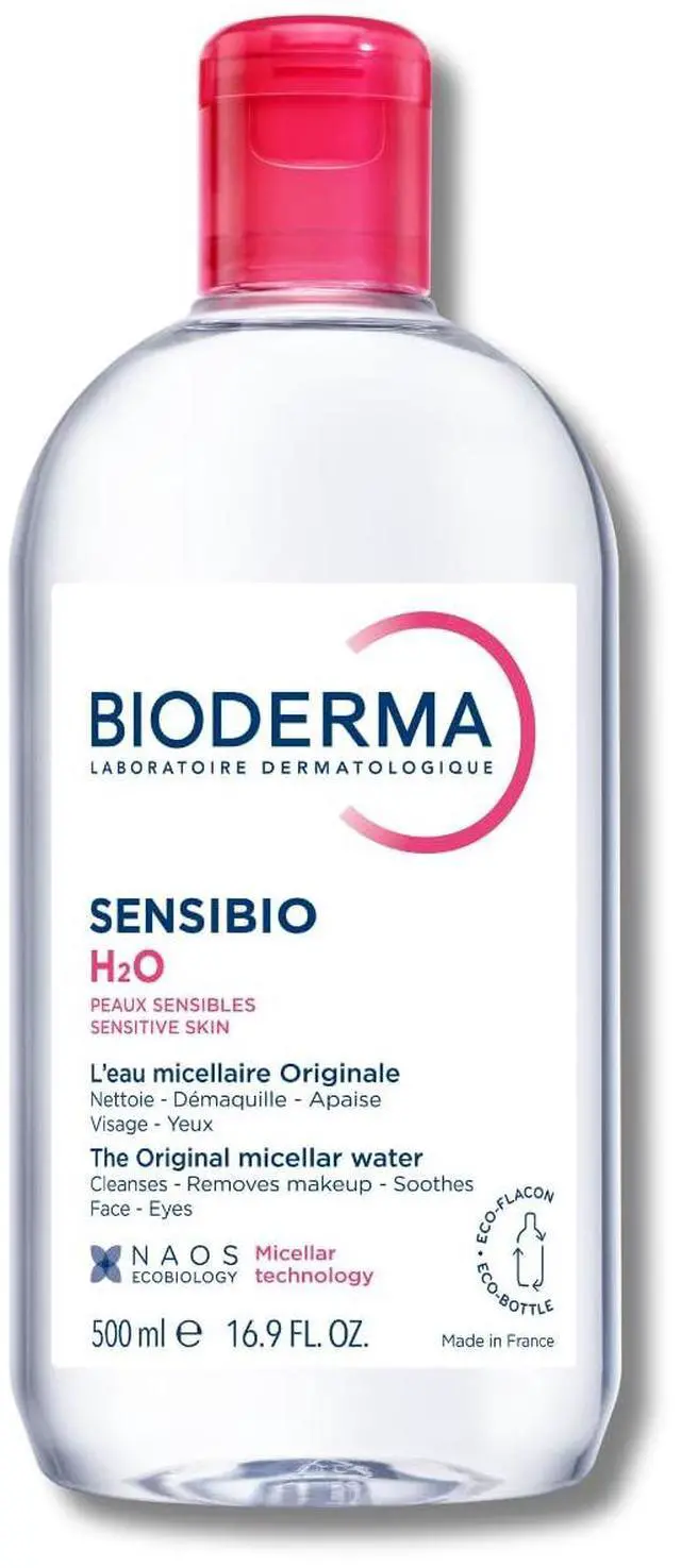 Main image of Bioderma Sensibio H2O Micellar Water, Makeup Remover Cleanser, Gentle for Skin, Fragrance-Free & Alcohol-Free, Gentle Face Cleanser for Sensitive Skin, 16.9 Fl Oz