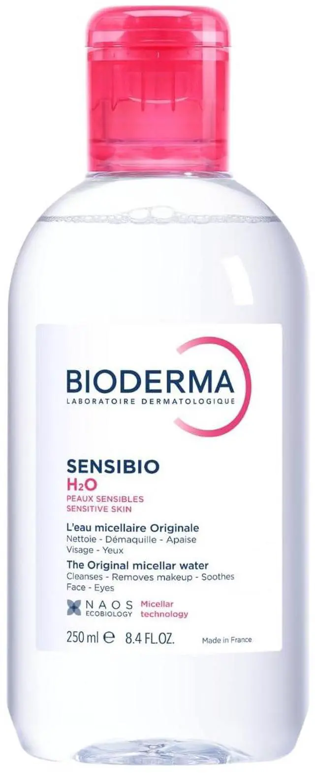Main image of Bioderma Sensibio H2O Micellar Water, Makeup Remover Cleanser, Gentle for Skin, Fragrance-Free & Alcohol-Free, Gentle Face Cleanser for Sensitive Skin, 8.4 Fl Oz
