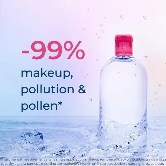 Alt view image 4 of 6 - Bioderma Sensibio H2O Micellar Water, Makeup Remover Cleanser, Gentle for Skin, Fragrance-Free & Alcohol-Free, Gentle Face Cleanser for Sensitive Skin, 8.4 Fl Oz