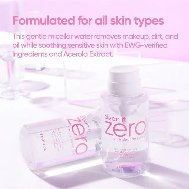 Alt view image 4 of 6 - BANILA CO Clean It Zero Pure Cleansing Water | Gentle Cleanser for Sensitive Skin | Micellar Water Makeup Remover No Rinse & Oil Free (310ml / 10.48 fl.oz)