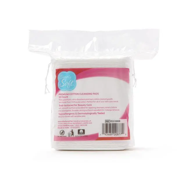 Alt view image 3 of 6 - Simply Soft Premium Jumbo Cotton Cleansing Pads, 100% Pure Cotton, Large 3.5 x 4.5 Cotton Pads (200 Count)