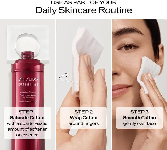 Alt view image 5 of 5 - Shiseido Facial Cotton Pads - Includes 165 Squares - for Softener Application & Makeup Removal - 100% Natural, Super Soft