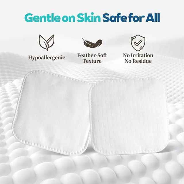Alt view image 5 of 7 - Vexlytra Large Cotton Pads for Face (70 Count) No Tear & Lint-Free, Triple-Layer Thick Rounds for Makeup Remover, Toner, Exfoliation & Skincare