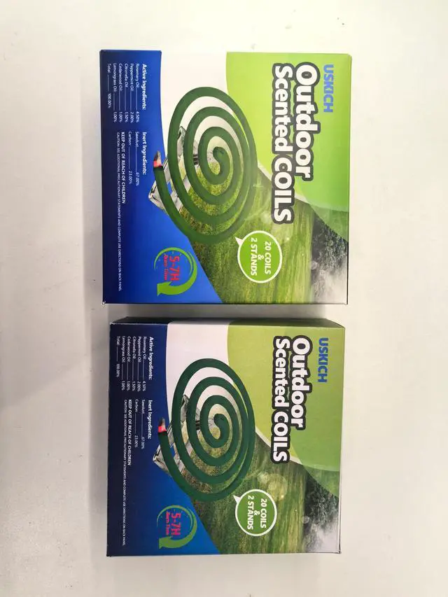 Alt view image 7 of 7 - Natural Essential Oil Scented Coils for Outdoor Use, Fresh Aroma, Burns 5-7 Hours, 40 Coils & 4 Stands for Patio Backyard