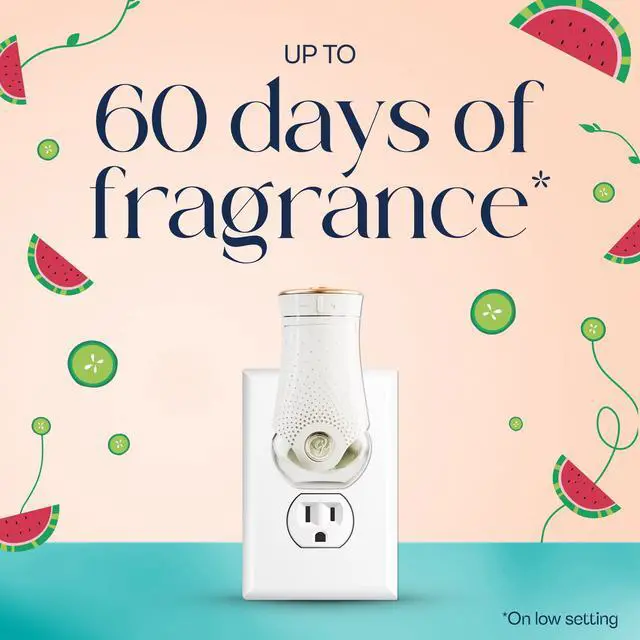 Alt view image 2 of 7 - PlugIns Refills Air Freshener, Watermelon & Cucumber, Scented and Essential Oils for Home and Bathroom, 0.67 Fl Oz, 5 Count