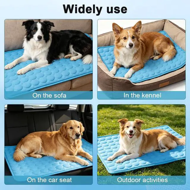 Alt view image 5 of 7 - MeiLiMiYu Dog Cooling Mat 2026 Upgraded Arc-Chill Cooling Dog Bed Mat, Washable Pet Cooling Pad (Q-Max>0.4) Cooling Mat for Dogs & Cats Indoor & Outdoor Car Seats (Blue, 28x22 in)
