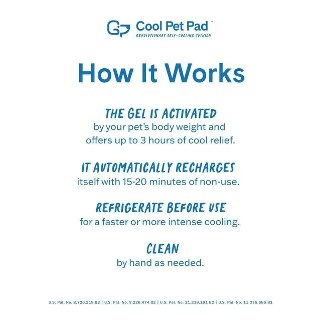 Alt view image 3 of 7 - The Green Pet Shop Cool Pet Pad - Extra Small, Blue - Self-Cooling, Pressure Activated Mat for Dogs & Cats from 0-8 lbs - Non-Toxic Gel, No Water Needed