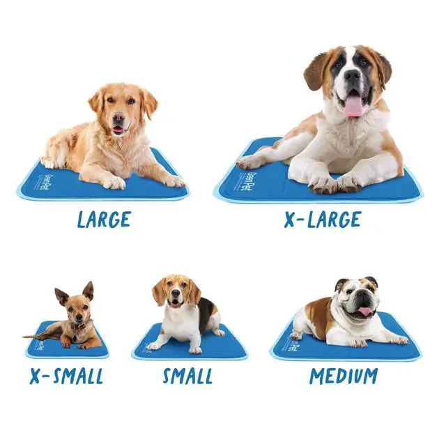 Alt view image 5 of 7 - The Green Pet Shop Cool Pet Pad - Extra Small, Blue - Self-Cooling, Pressure Activated Mat for Dogs & Cats from 0-8 lbs - Non-Toxic Gel, No Water Needed
