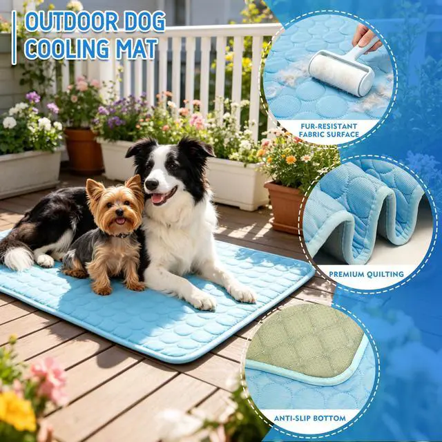 Alt view image 2 of 7 - dgdgbaby Portable Dog Cooling Mat, Q-Max 0.4 Non Slip Washable Pet Bed Pad