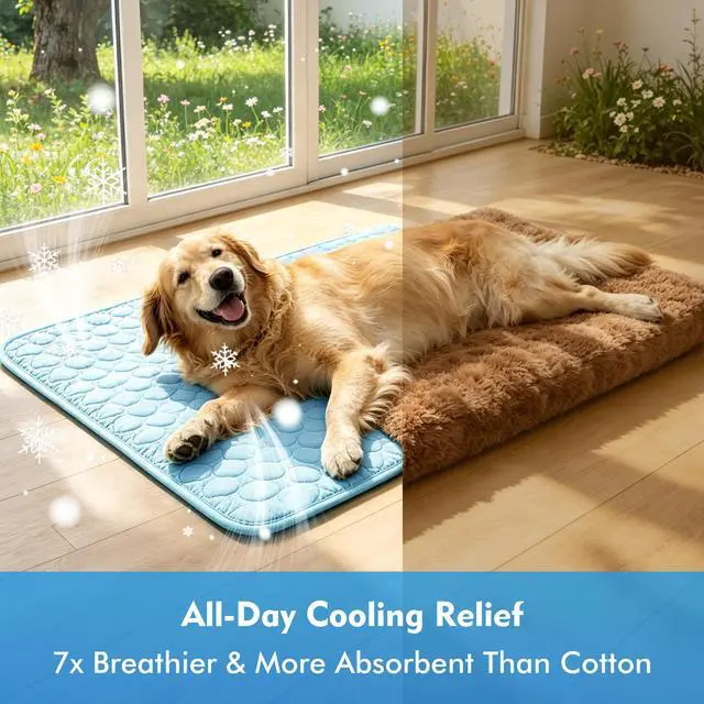 Alt view image 5 of 7 - dgdgbaby Portable Dog Cooling Mat, Q-Max 0.4 Non Slip Washable Pet Bed Pad