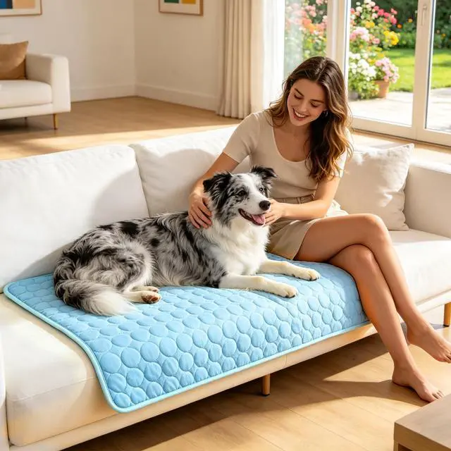 Alt view image 7 of 7 - dgdgbaby Portable Dog Cooling Mat, Q-Max 0.4 Non Slip Washable Pet Bed Pad