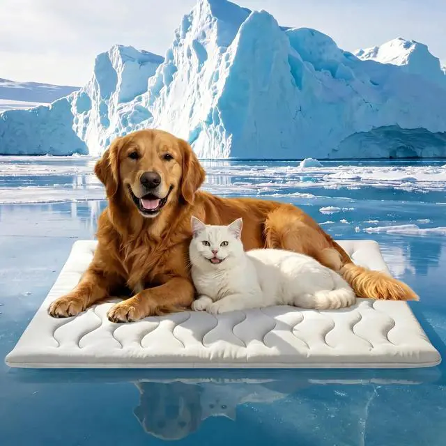 Main image of 2026 Upgrade Cooling Mat for Dogs, Q-MAX>0.5 Double-Sided Dog Cooling Mat 36"×23" with Ice Cool & Arc-Chill Cool Fiber, Washable Self-Cooling Thicken Waterproof All-Season Dog Crate Pad for Dog & Cat