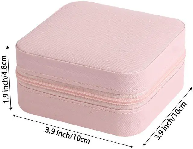 Alt view image 3 of 7 - OceeK Travel Jewelry Case Box Organizer, PU Leather Small Jewelry Box,Portable Travel Jewelry Storage Case,Black,1 Pack