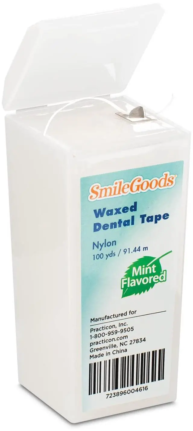 Main image of SmileGoods Waxed Dental Tape, 100 yards, Mint Flavored