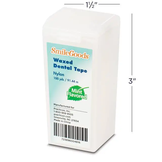 Alt view image 3 of 3 - SmileGoods Waxed Dental Tape, 100 yards, Mint Flavored