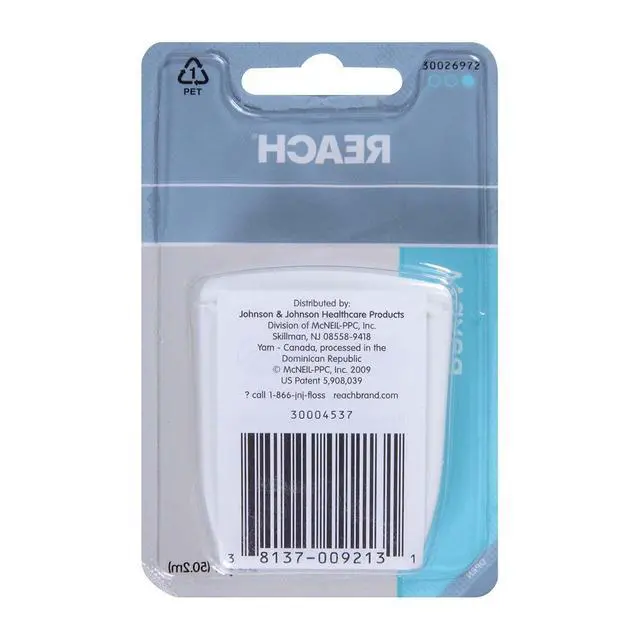 Alt view image 3 of 5 - Reach Unflavored Waxed Dental Floss for Oral Care & Removal of Plaque & Food From Teeth & Gum Line, Accepted by the American Dental Association (ADA), Unflavored, 55 yds (Pack of 3)