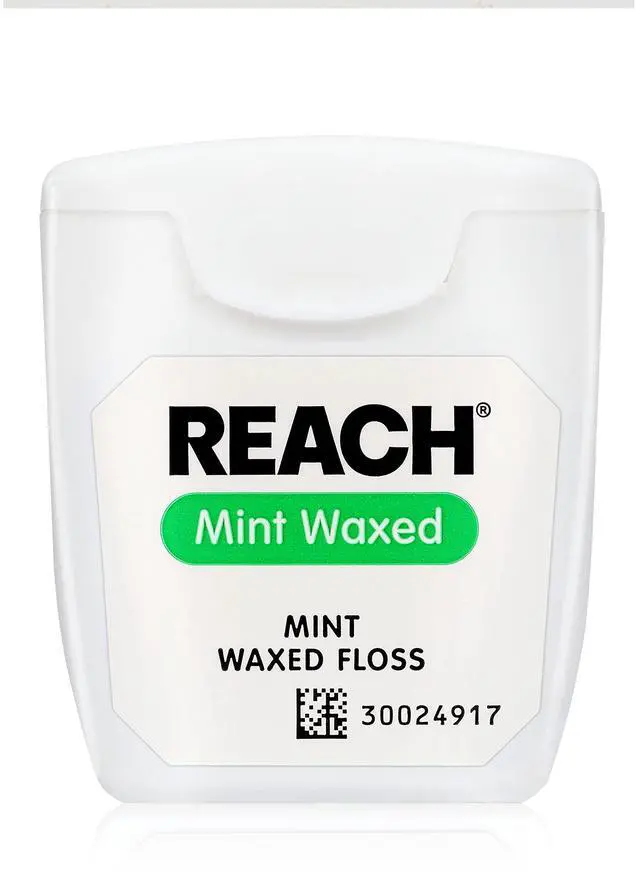 Alt view image 3 of 5 - Reach, Waxed Dental Floss, Mint, Plaque Remover for Teeth, Shred Resistant, Floss Slides Smoothly, Easy to Use, Waxed, Deep Cleaning Teeth, Oral Care, Pfas Free, for Adults and Kids, 55 yd, 1 Count
