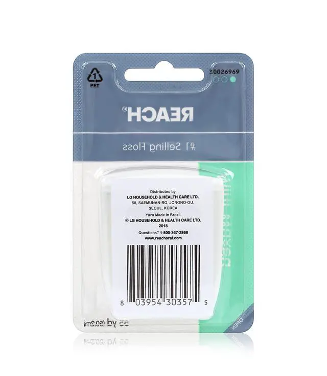 Alt view image 5 of 5 - Reach, Waxed Dental Floss, Mint, Plaque Remover for Teeth, Shred Resistant, Floss Slides Smoothly, Easy to Use, Waxed, Deep Cleaning Teeth, Oral Care, Pfas Free, for Adults and Kids, 55 yd, 1 Count