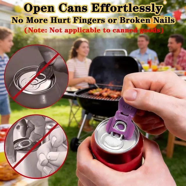 Alt view image 2 of 7 - 6PCS Colorful Can Tab Openers & Leak-Proof Drink Covers One-Hand Soda Can Opener and Reusable Protector Caps for Coke, Beer, Soda, and Aluminum Cans for Parties, BBQ, Camping & Travel(New model)