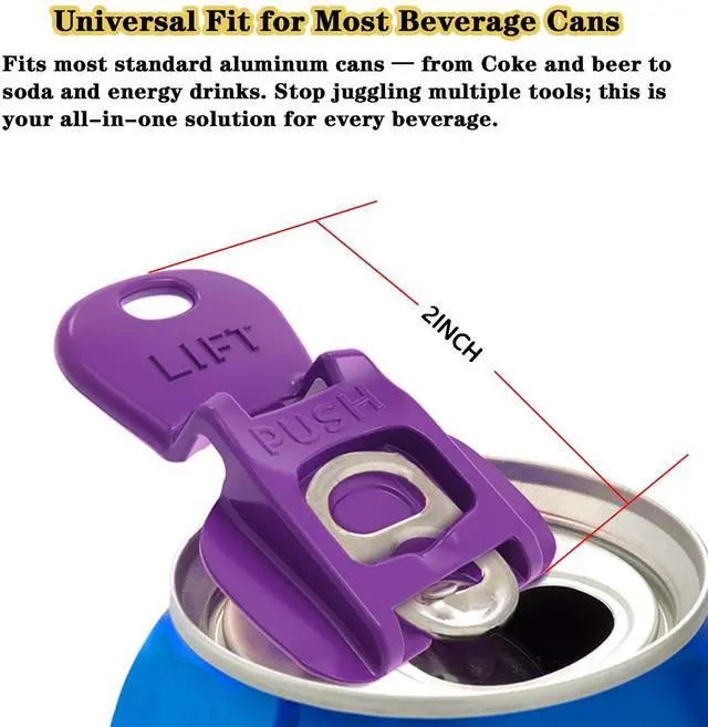 Alt view image 7 of 7 - 6PCS Colorful Can Tab Openers & Leak-Proof Drink Covers One-Hand Soda Can Opener and Reusable Protector Caps for Coke, Beer, Soda, and Aluminum Cans for Parties, BBQ, Camping & Travel(New model)