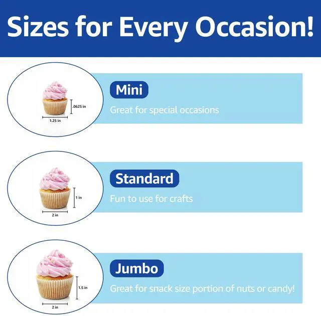 Alt view image 5 of 7 - Amazon Basics White Jumbo Cupcake Liners, 40 Count, Pack of 1