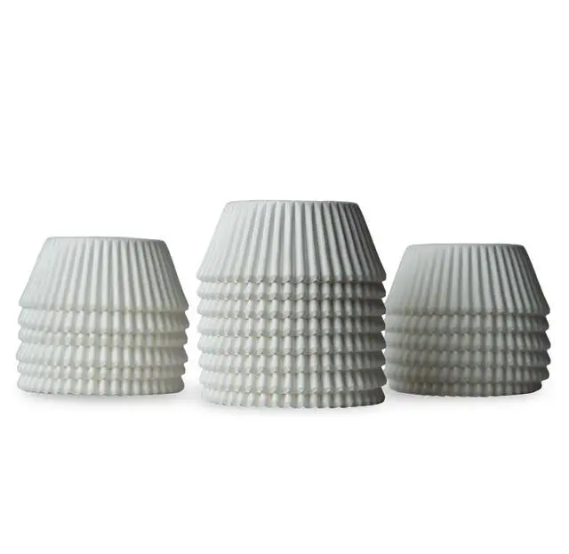 Alt view image 2 of 7 - 200 Paper Cupcake Liners, Muffin Liners or Baking Cups for Desserts, Muffins, Cupcakes and More Treats; Grease Proof, No Smell, Food Grade, Nut Serving Containers (White)