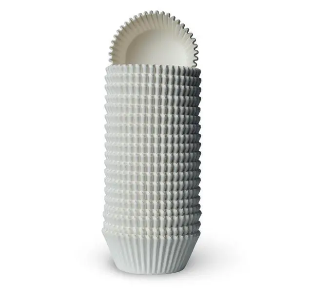 Alt view image 7 of 7 - 200 Paper Cupcake Liners, Muffin Liners or Baking Cups for Desserts, Muffins, Cupcakes and More Treats; Grease Proof, No Smell, Food Grade, Nut Serving Containers (White)