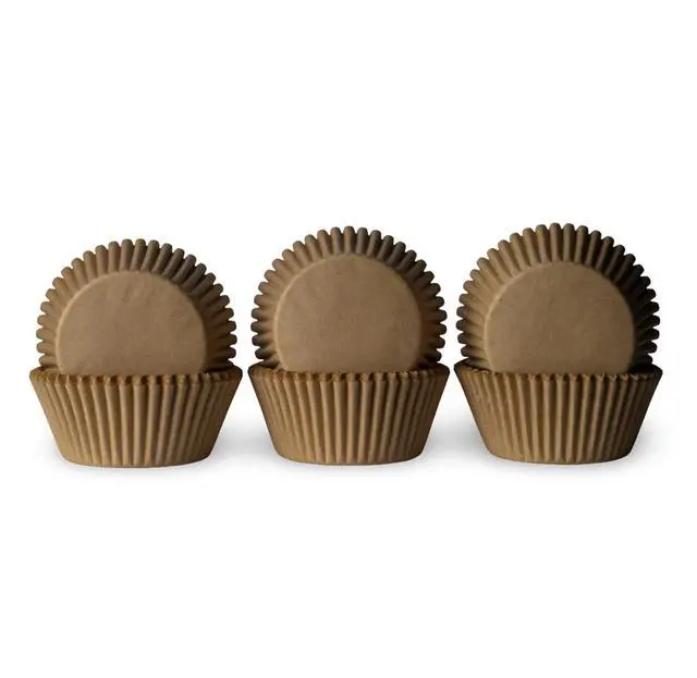 Alt view image 5 of 7 - 200 Paper Cupcake Liners, Muffin Liners or Baking Cups for Desserts, Muffins, Cupcakes and More Treats; Grease Proof, No Smell, Food Grade, Nut Serving Containers (Brown)