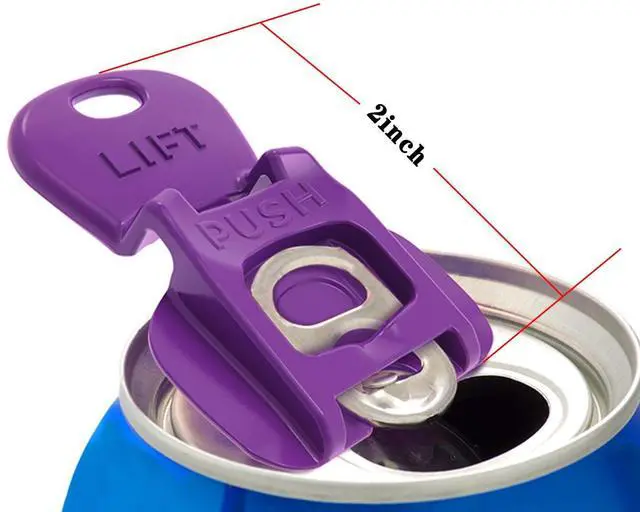 Alt view image 5 of 5 - 12PCS Colorful Can Tab Openers & Leak-Proof Drink Covers One-Hand Soda Can Opener and Reusable Protector Caps for Coke, Beer, Soda, and Aluminum Cans