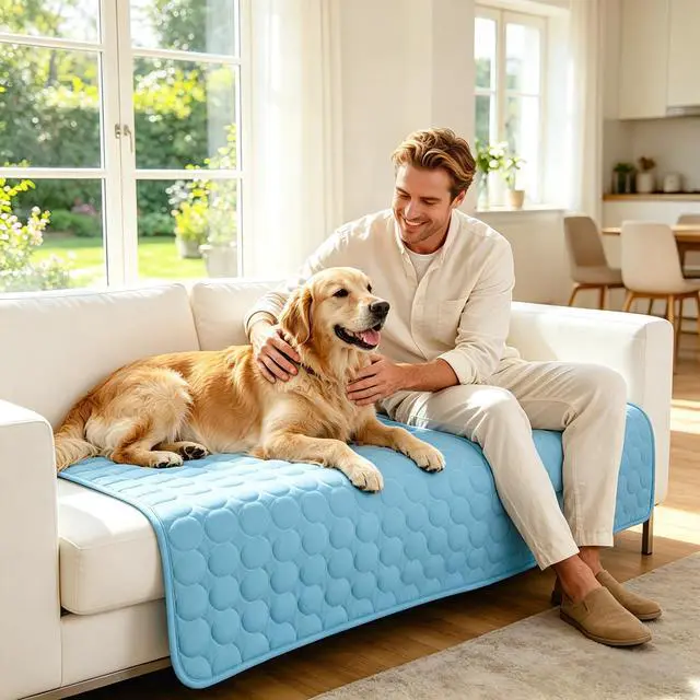 Alt view image 4 of 7 - VeMee Cooling Mat for Dogs, Arc-Chill Q-Max>0.4 Washable Breathable Pad