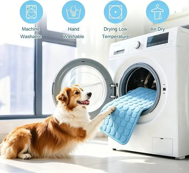 Alt view image 6 of 7 - VeMee Cooling Mat for Dogs, Arc-Chill Q-Max>0.4 Washable Breathable Pad