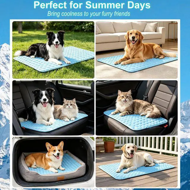 Alt view image 7 of 7 - VeMee Cooling Mat for Dogs, Arc-Chill Q-Max>0.4 Washable Breathable Pad