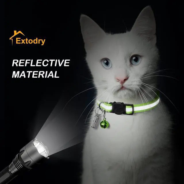 Alt view image 2 of 7 - 12 Pack Reflective-Breakaway Cat Collars with Bells,Safety Buckle Kitten Collar, with Name Tag, Adjustable,Ideal for Girl Cats Male Cats,Pet Supplies,Stuff,Accessories(12 Colors & 2 ID Tags)