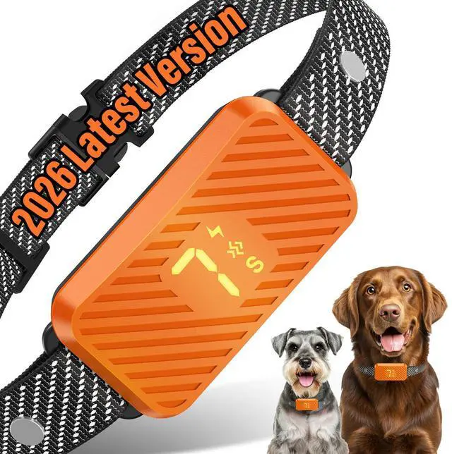 Main image of KJKZO Dog Bark Collar for Large Medium Small Dogs, Effective No-Bark Collar, Smart Barking Collar, 2026 Upgraded Bark Collar with 7 Sensitivity, 3 Modes, Orange