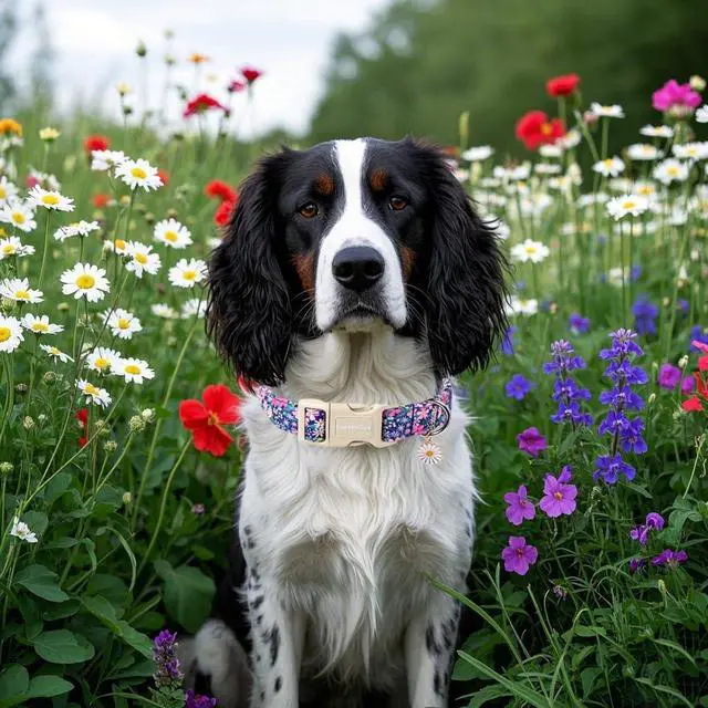 Alt view image 3 of 6 - Lionet Paws Floral Dog Collar- Cute Spring Wildflowers Daisy Fleabane Dog Collars with Plastic Buckle, Light Adjustable Dog Collars for Small Medium Dogs