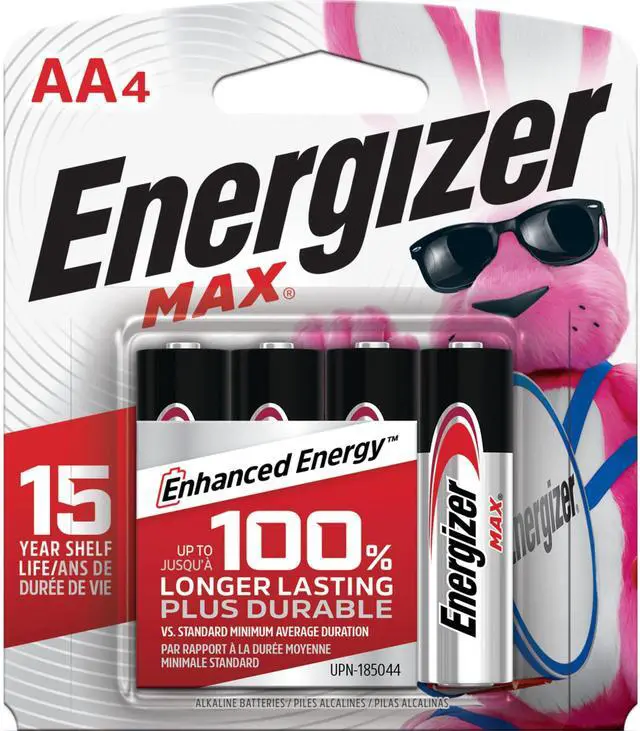 Alt view image 7 of 7 - Energizer AA Batteries, MAX Double AA Battery Alkaline, 4 Count