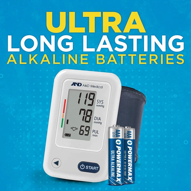 Alt view image 4 of 6 - Powermax 12-Count Triple AAA Batteries, Ultra Long Lasting Alkaline Battery Blister Pack for Home and Office, 10-Year Shelf Life