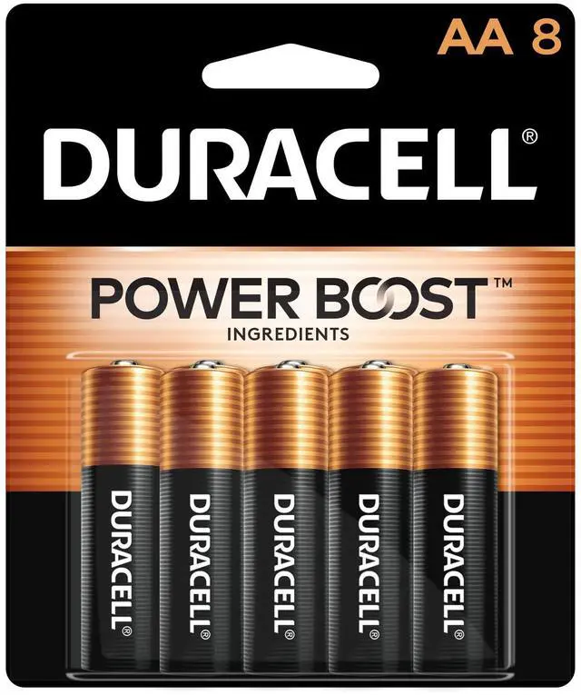 Main image of Duracell Coppertop Double AA Batteries with Power Boost Ingredients, 8 Count (Pack of 1) Long-lasting Alkaline Double AA Battery for Household and Office Devices
