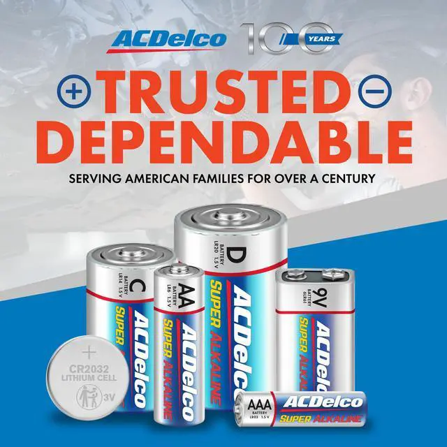 Alt view image 6 of 6 - ACDelco 40-Count Double AA Batteries, Maximum Power Super Alkaline Battery for Home and Office, 10-Year Shelf Life, Reclosable Packaging