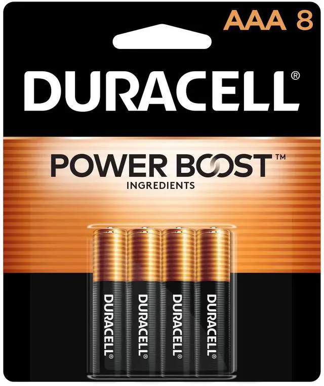 Main image of Duracell Coppertop AAA Batteries with Power Boost Ingredients, Triple A Batteries, 8 Count (Pack of 1) for Household and Office Devices, Alkaline AAA Battery
