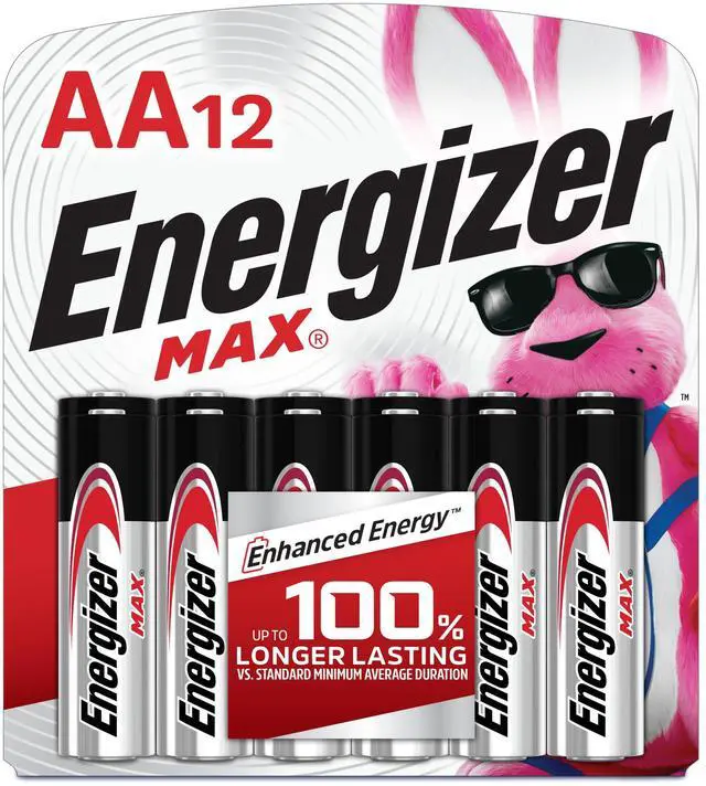 Main image of Energizer MAX AA Batteries, 12 Pack, Double A Alkaline Batteries