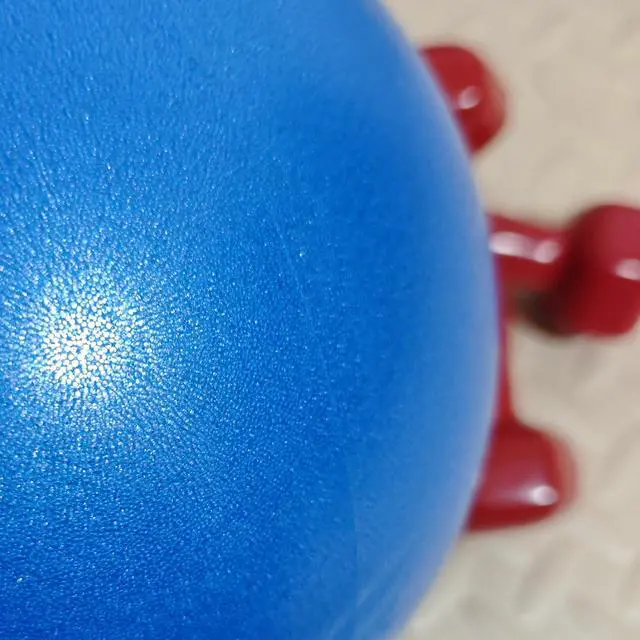 Alt view image 6 of 7 - Celwchx 9 Inch Mini Exercise Ball - Portable Non-Slip Surface Yoga & Pilates Ball for Core Training, Fitness - Home & Office Use