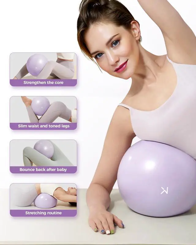 Alt view image 2 of 6 - KEEP Pilates Ball- Balance Yoga Balls for Working Out, Fitness Ball for Core Strength and Physical Therapy, 25cm, Purple